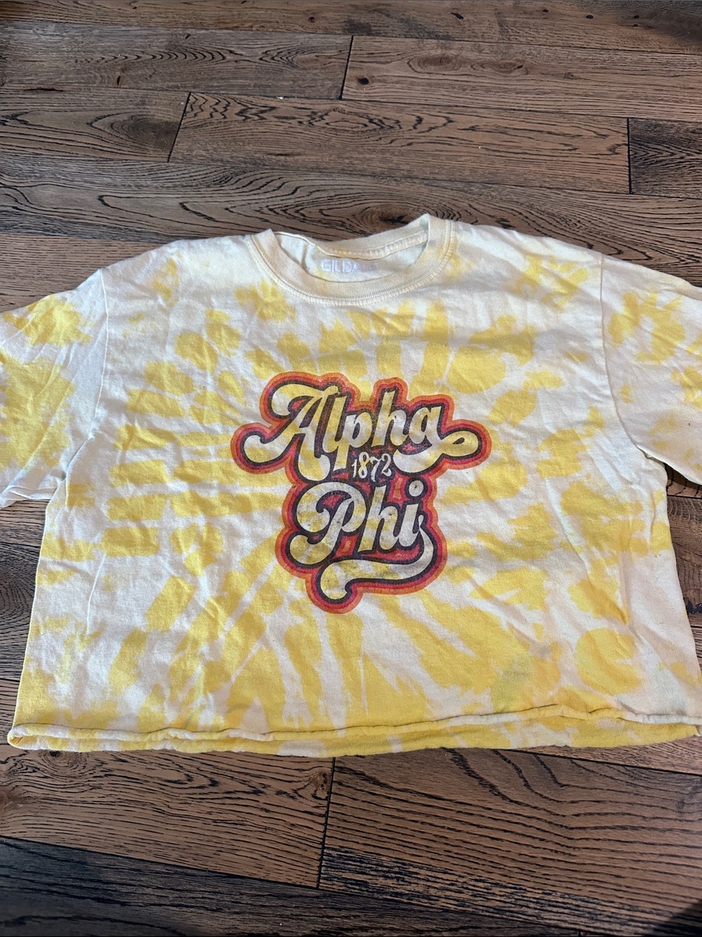 Alpha Phi Yellow Tie-Dye Tee